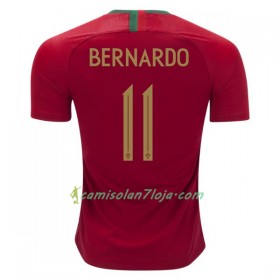 Camisola Portugal Bernardo 11 1º Equipamento Mundial 2018 Manga Curta
